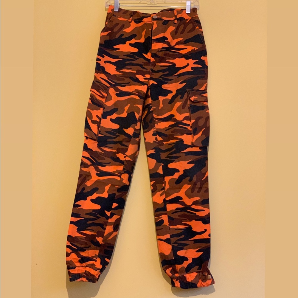 Orange Black Camo Pants